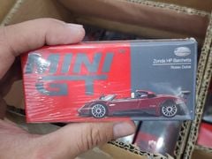 Xe mô hình Pagani Zonda HP Barchetta Rosso Dubai LHD 1:64 MiniGT (Đỏ)