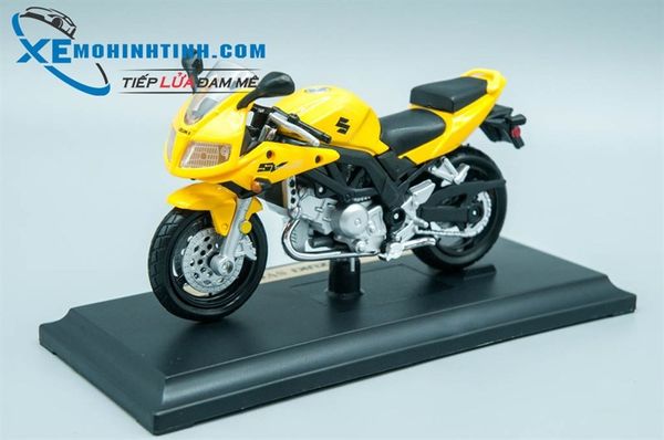 XE MÔ HÌNH SUZUKI SV650S 1:18 MAISTO (VÀNG)
