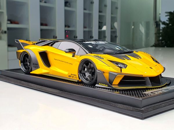 Xe mô hình Lamborghini Aventador 700GT EVO 1:18 LBWK (Metal Yellow)