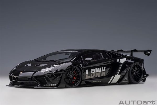 Xe Mô Hình Lamborghini Aventador Liberty Walk LB-Works 1:18 Autoart (Đen LBWK)