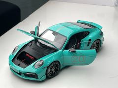 Xe Mô Hình Porsche 911(992) Turbo S Coupe Sport Design 2021 1:18 ( Xanh Min )