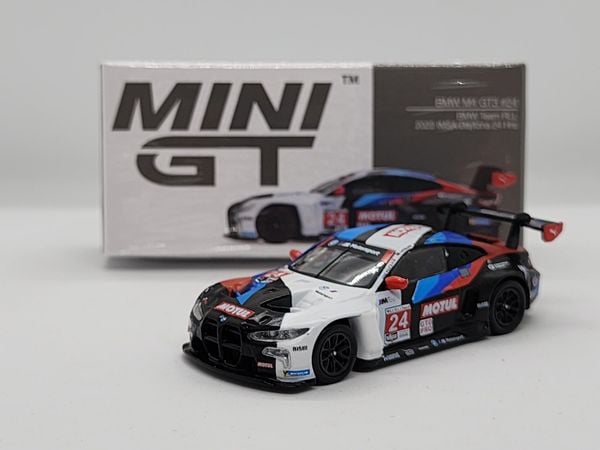 Xe Mô Hình BMW M4 GT3 #24 BMW Team RLL 2022 IMSA Daytona 24 Hrs 1:64 Minigt ( Trắng Đen )