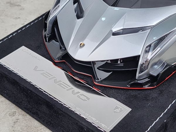 Xe Mô Hình Supercar Veneno Series 1:18 HH Model ( Gun Metal Grey )