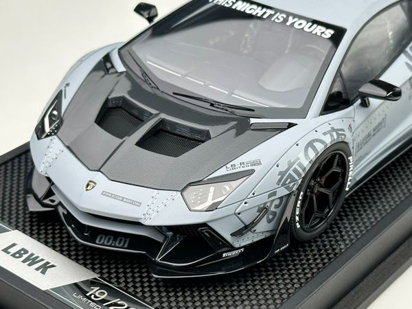 Xe Mô Hình Lamborghi Aventador LBWK 1:18 Timothy & Pierre ( Black Grey )