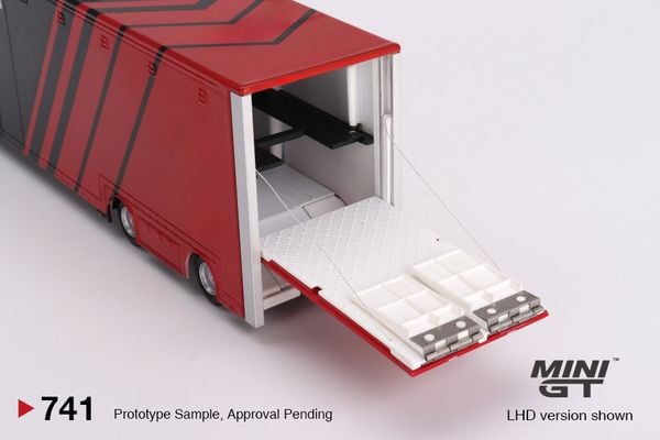 Xe Mô Hình Mercedes-Benz Actros w/ Racing Transporter ADVAN 1:64 MINIGT