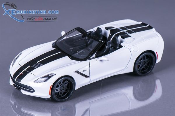 XE MÔ HÌNH CHEVROLET CORVETTE STINGRAY 2014 1:24 MAISTO (TRẮNG)