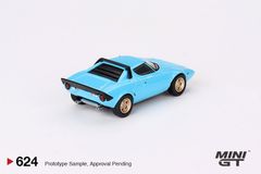 Xe Mô Hình Lancia Stratos HF Stradele Azzuro Chiaro LHD 1:64 MiniGT ( Xanh )