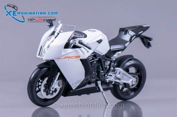 XE MÔ HÌNH KTM 1190 RC8 1:10 WELLY (TRẮNG)