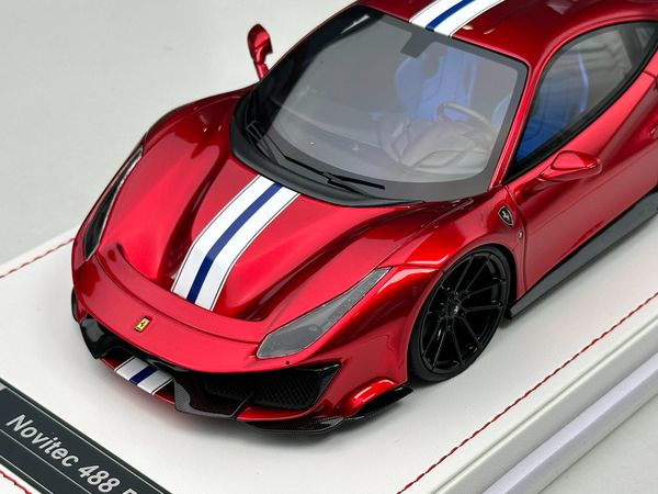 Xe Mô Hình Novitec 488 pista 1:18 Ivy Merit ( Metallic Red )