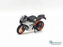 XE MÔ HÌNH KTM RC 390 1:18 MAISTO (TRẮNG ĐEN)