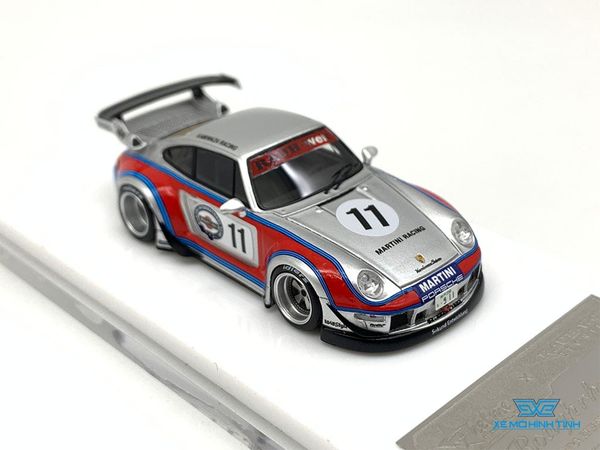 Xe Mô Hình Porsche 911 (993) Rauh-Welt Begriff Rough Rhythm-Martini 1:64 Fuelme ( Bạc )