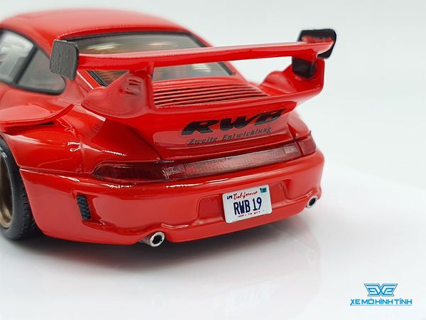 Xe Mô Hình Porsche 911 (993) Rauh-Welt Begriff Medusa 1:64 Fuelme ( Đỏ )