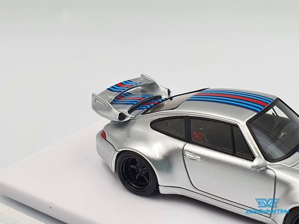 Xe Mô Hình Porsche 400R(993) Gunter Werks Martini 1:64 Fuelme ( Bạc )
