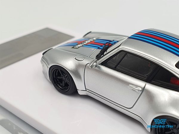 Xe Mô Hình Porsche 400R(993) Gunter Werks Martini 1:64 Fuelme ( Bạc )