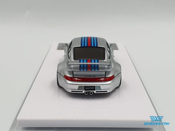 Xe Mô Hình Porsche 400R(993) Gunter Werks Martini 1:64 Fuelme ( Bạc )