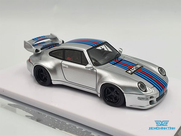 Xe Mô Hình Porsche 400R(993) Gunter Werks Martini 1:64 Fuelme ( Bạc )