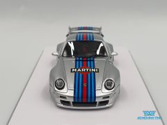 Xe Mô Hình Porsche 400R(993) Gunter Werks Martini 1:64 Fuelme ( Bạc )