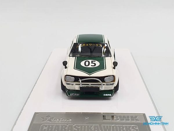 Xe Mô Hình Charasuka Works LBWK Kato Hyuma 2Dr Edition 1:64 Fuelme (Trắng Xanh)