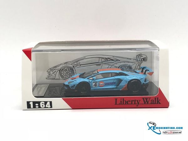 Xe Mô Hình Lamborghini Aventador LB Works 2.0 1:64 JEC ( Gulf )