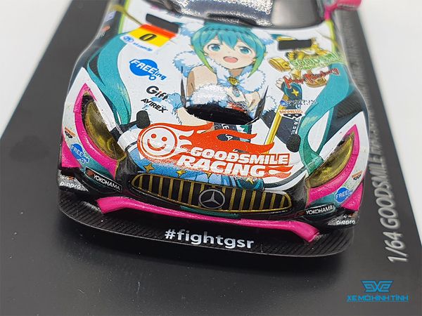 Xe Mô Hình Mercedes-AMG Hatsune Miku 2018 Super GT ver 1:64 Good Smile ( Xanh Sleiff )
