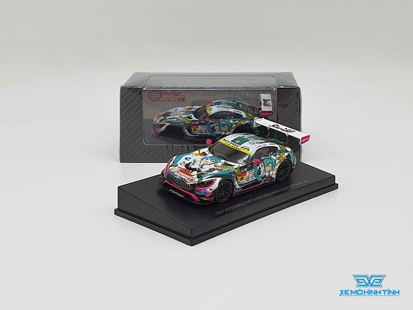 Xe Mô Hình Mercedes-AMG Hatsune Miku 2018 Super GT ver 1:64 Good Smile ( Xanh Sleiff )