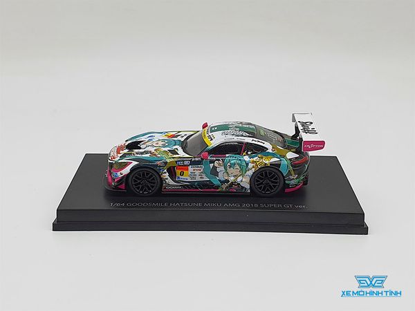 Xe Mô Hình Mercedes-AMG Hatsune Miku 2018 Super GT ver 1:64 Good Smile ( Xanh Sleiff )