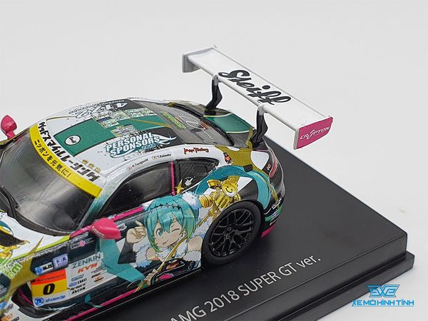 Xe Mô Hình Mercedes-AMG Hatsune Miku 2018 Super GT ver 1:64 Good Smile ( Xanh Sleiff )