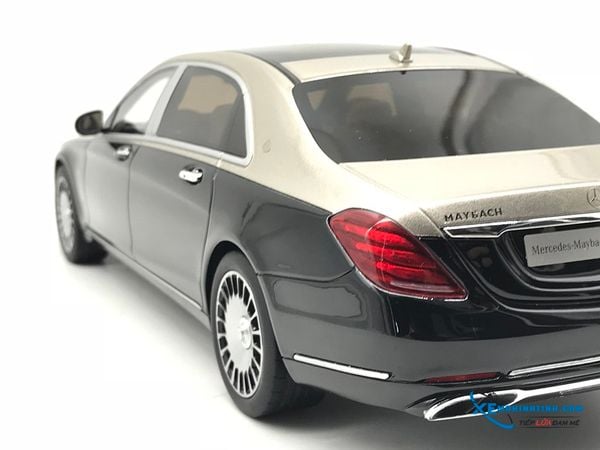 Xe Mô Hình Mercedes-Benz MayBach S600 1:18 GTSpirit ( Đen Bạc )