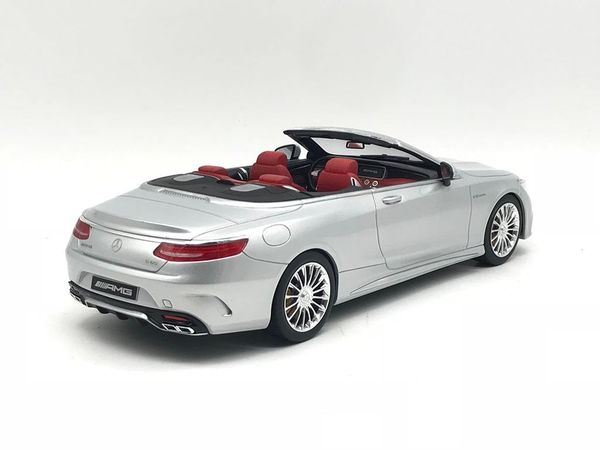 Xe Mô Hình Mercedes S65 AMG Convertible 1:18 GTSpirit ( Bạc )