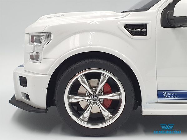 Xe Mô Hình Ford Shelby F-150 Pickup Snake 2019 1:18 GTSpirit ( Trắng Xanh )