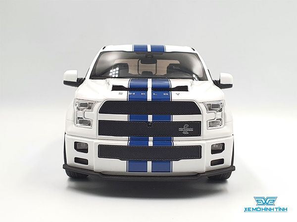 Xe Mô Hình Ford Shelby F-150 Pickup Snake 2019 1:18 GTSpirit ( Trắng Xanh )