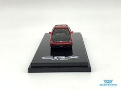 Xe Mô Hình Honda CR-X Sir (EF8) Customized Version Carbon Bonnet 1:64 Hobby ( Đỏ , Mâm Vàng )