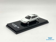 Xe Mô Hình Honda CR-X Sir (EF8) 1:64 Hobby ( Trắng , Mâm Bạc )