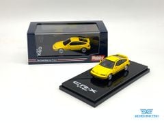 Xe Mô Hình Honda CR-X Sir (EF8) 1:64 Hobby ( Vàng , Mâm Bạc )