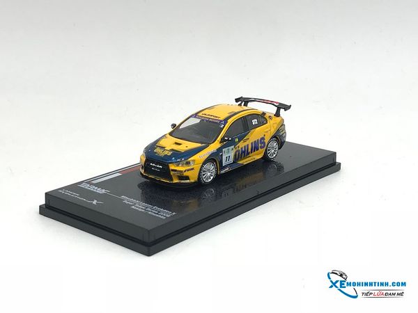 Xe Mô Hình Mitsubishi Lancer Evolution X Super Taikyu Series 2008 Nakaya / Kinoshita 1:64 Tarmac Works ( Vàng )