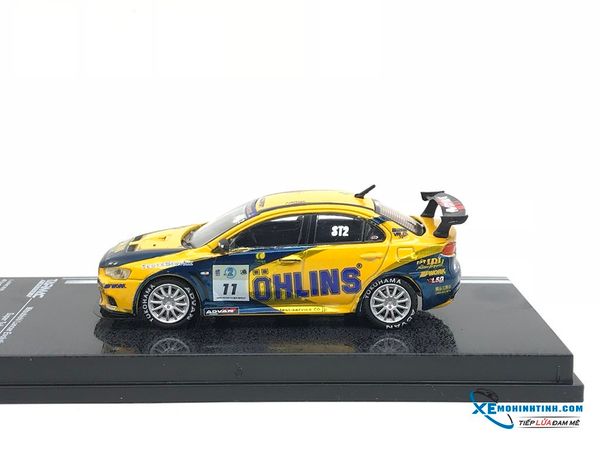 Xe Mô Hình Mitsubishi Lancer Evolution X Super Taikyu Series 2008 Nakaya / Kinoshita 1:64 Tarmac Works ( Vàng )