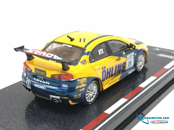 Xe Mô Hình Mitsubishi Lancer Evolution X Super Taikyu Series 2008 Nakaya / Kinoshita 1:64 Tarmac Works ( Vàng )