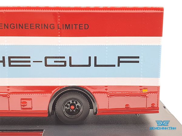 Xe Mô Hình Mercedes-Benz Truck Porsche-Gulf 1:64 HPI64 ( Đỏ Xanh )