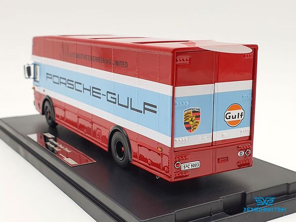 Xe Mô Hình Mercedes-Benz Truck Porsche-Gulf 1:64 HPI64 ( Đỏ Xanh )