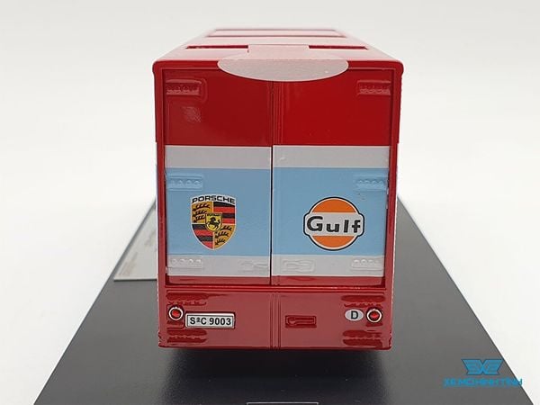 Xe Mô Hình Mercedes-Benz Truck Porsche-Gulf 1:64 HPI64 ( Đỏ Xanh )