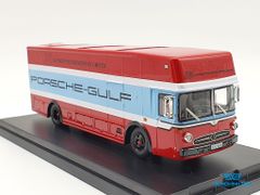 Xe Mô Hình Mercedes-Benz Truck Porsche-Gulf 1:64 HPI64 ( Đỏ Xanh )