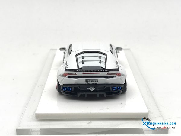 Xe Mô Hình Lamborghini Huracan Liberty Walk 1:64 LB ( Trắng Mâm Đỏ )