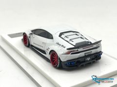 Xe Mô Hình Lamborghini Huracan Liberty Walk 1:64 LB ( Trắng Mâm Đỏ )