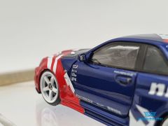 Xe Mô Hình Nismo R34 GT-R R-tune Launch Ver.Tas 1:64 Ignition Model (Xanh)