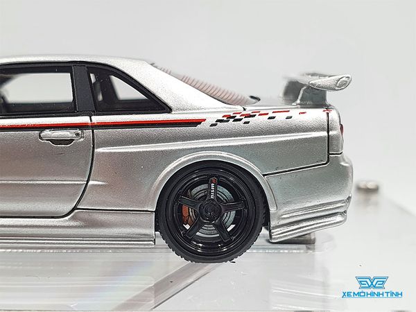 Xe Mô Hình Nismo R34 GT-R R-tune 1:64 Ignition Model (Bạc)