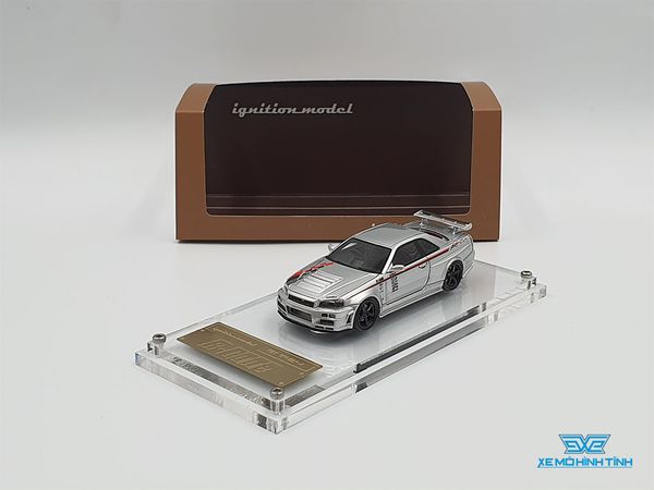 Xe Mô Hình Nismo R34 GT-R R-tune 1:64 Ignition Model (Bạc)