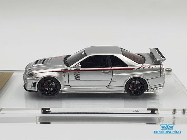 Xe Mô Hình Nismo R34 GT-R R-tune 1:64 Ignition Model (Bạc)