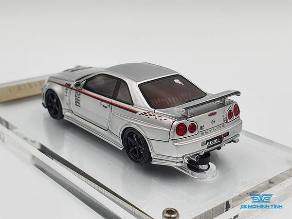 Xe Mô Hình Nismo R34 GT-R R-tune 1:64 Ignition Model (Bạc)