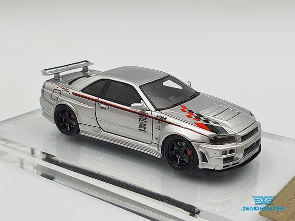 Xe Mô Hình Nismo R34 GT-R R-tune 1:64 Ignition Model (Bạc)