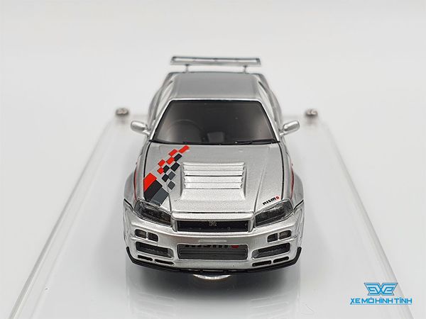 Xe Mô Hình Nismo R34 GT-R R-tune 1:64 Ignition Model (Bạc)